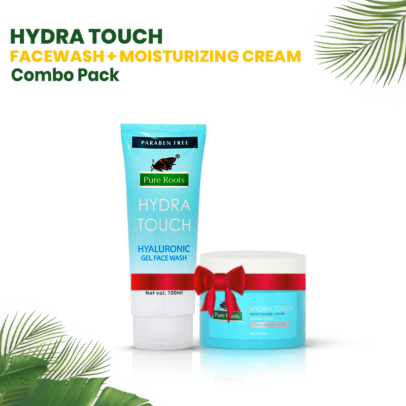 Pure Roots Hydra Touch Gel Face Wash + Moisturizing Cream Combo Pack