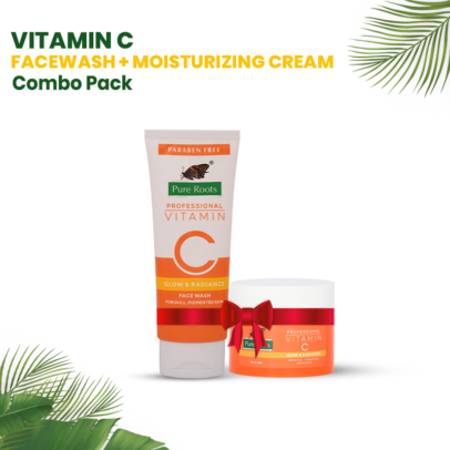 Pure Roots Vitamin C Face Wash and Moisturizing Cream (Combo Pack)