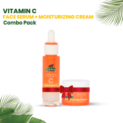 Pure Roots Vitamin C Face Serum and Moisturizing Cream (Combo Pack)